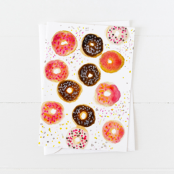 Watercolor Doughnuts Greeting Card