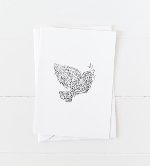 Peace Dove Doodle Greeting Card