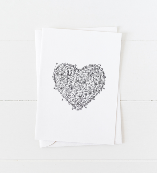 Just Ink Heart Doodle Greeting Card