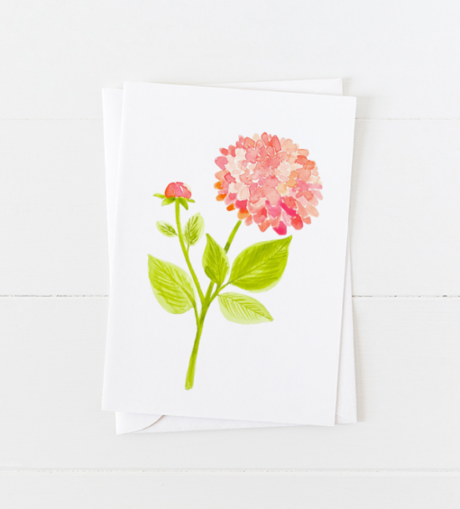 Pink Dahlia Greeting Card