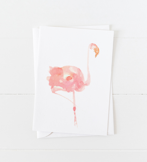 Pink Flamingo Greeting Card