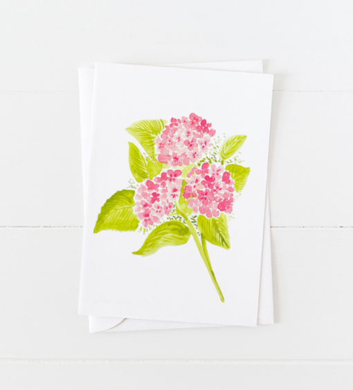 Pink Hydrangea Greeting Card