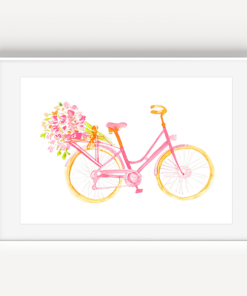 Pink Bicycle Print from A Little Hello Co