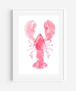 Red Lobster Watercolor - A Little Hello Co.