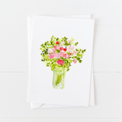 Pink Flower Vase Notecards