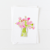 Pink Peonies Vase Notecards