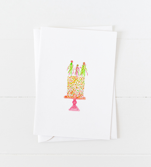 Confetti Birthday Cake Greeting Card