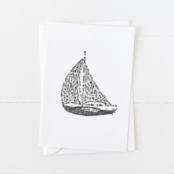 Sailboat Doodle Greeting Card