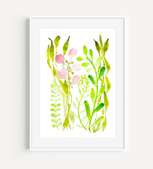 Sea Flower Watercolor Print