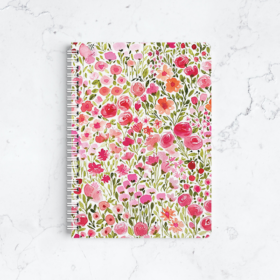 Pink Garden Wire-O Notebook from A Little Hello Co.