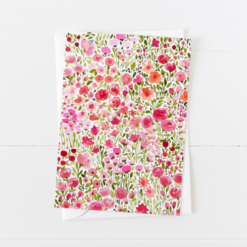 Pink Garden Greeting Card