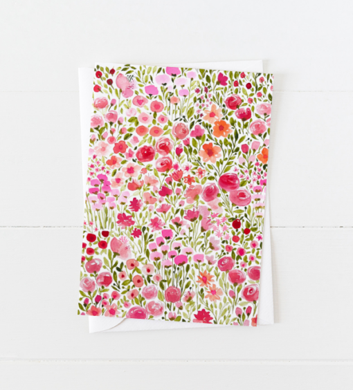 Pink Garden Greeting Card