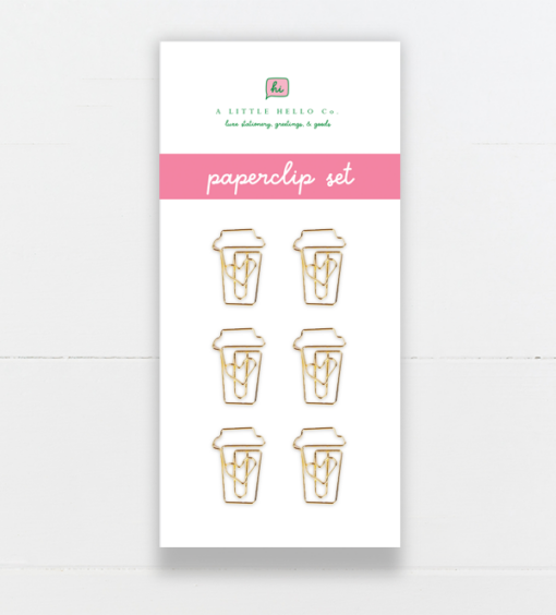 Latte Love Luxe Paperclips from A Little Hello Co.