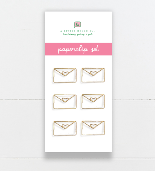 Love Letters Luxe Paperclips from A Little Hello Co.