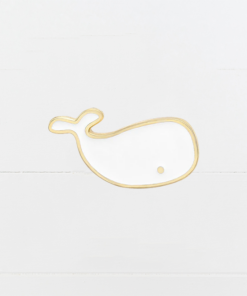 Preppy White Whale Pin from A Little Hello Co.