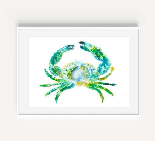 Blue Crab Watercolor Print from A Little Hello Co.