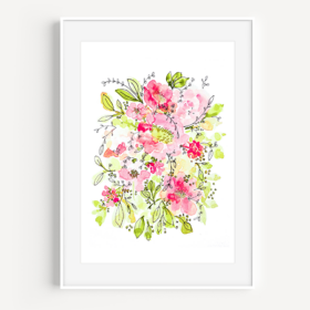 Newbury Pink Watercolor Print