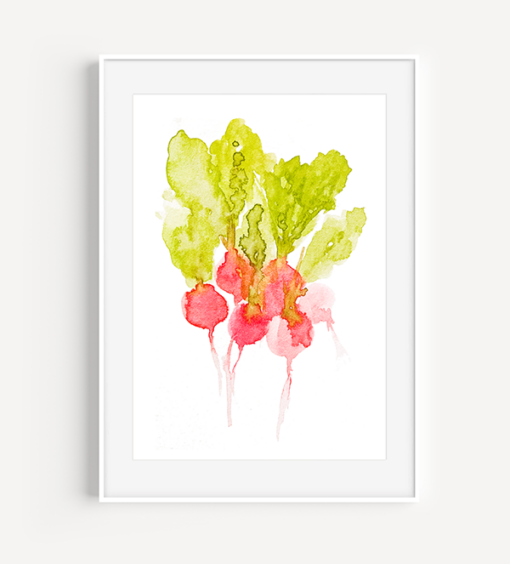 Garden Radishes Watercolor Print from A Little Hello Co.