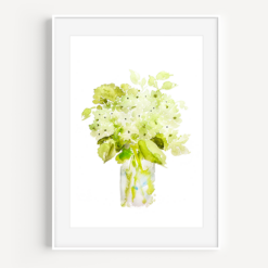 Seaside Hydrangeas Watercolor Print from A Little Hello Co