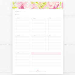 Weekly Schedule Notepads