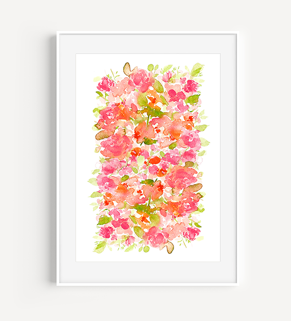 Harbor Rose Watercolor Print from A Little Hello Co.