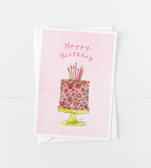 Birthday Cake Doodle Greeting Card