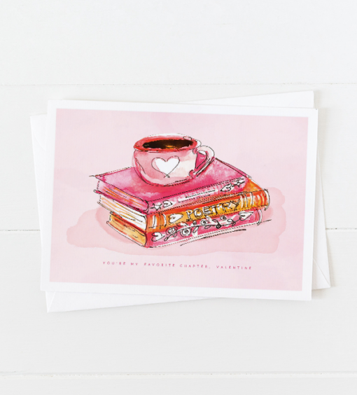 Book Lover Valentine Card